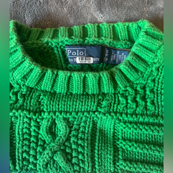 Polo Ralph Lauren Aran Flag Sweater S - Picture 3 of 10